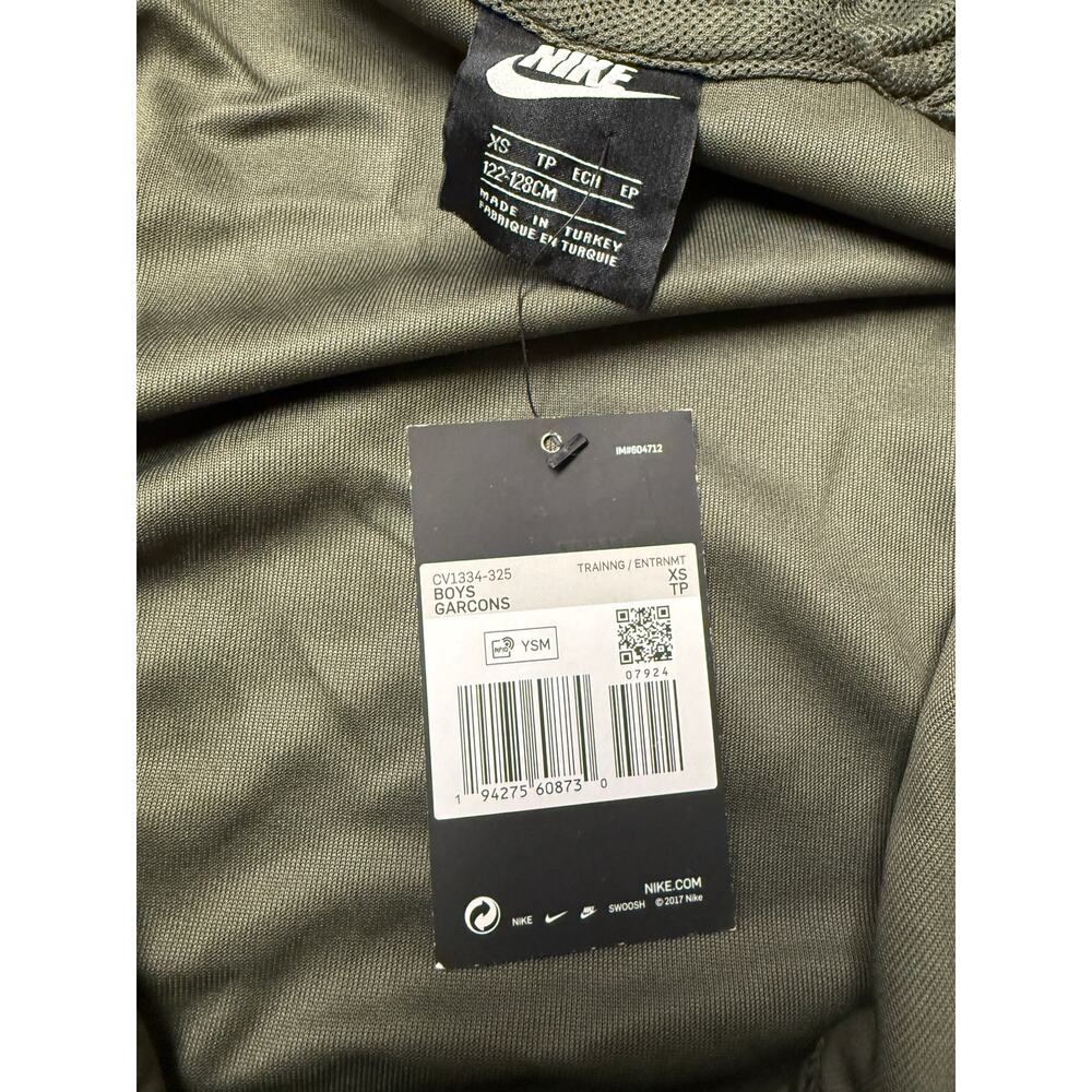 Nike B Swoosh Tape Full Zip Hoodie CV1334-325 Boys Size XS - Picture 11 of 12
